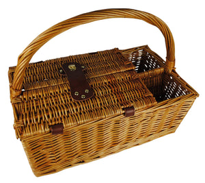 Picnic Basket  Willow Hold 2 Bottles of Wine